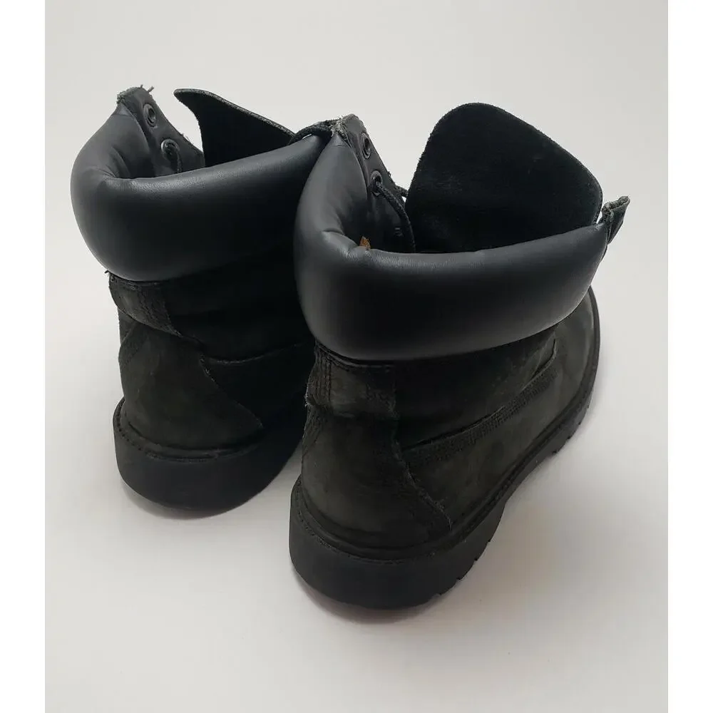 Mens Timberland 6 Inch Premium Waterproof Suede Boots Black M 12907 Size 6 - Picture 4 of 8